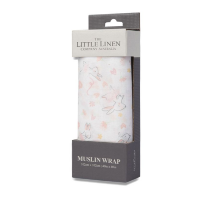 The Little Linen Co Muslin Wrap - Ballerina Bunny (1)