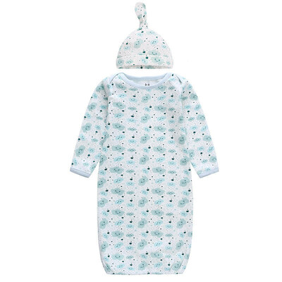 2-Piece Baby Sleep Gown& Beanie Set -Size 0-6 months (4)