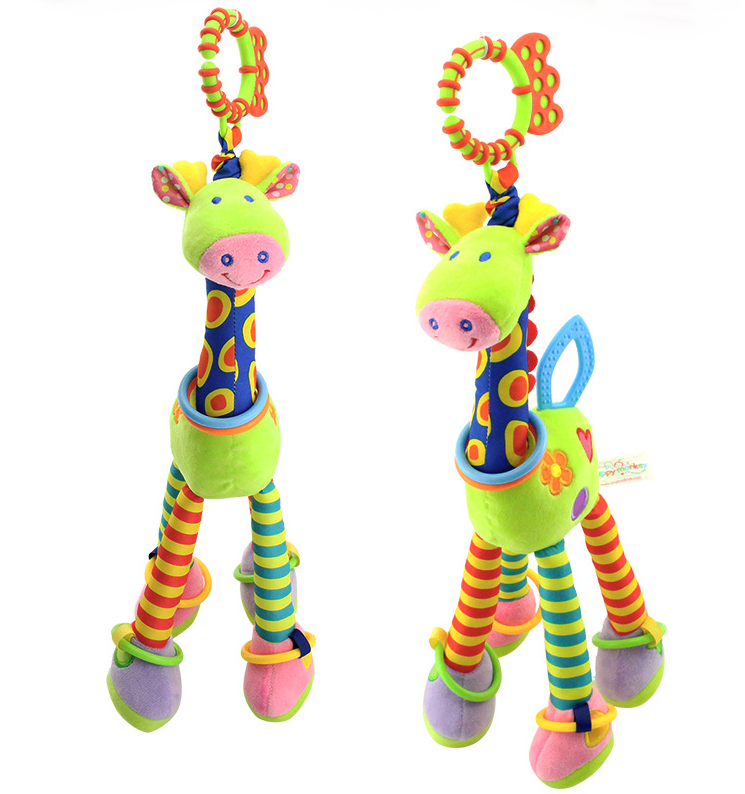 Happy Monkey Plush Pram Toy - Giraffe (3)