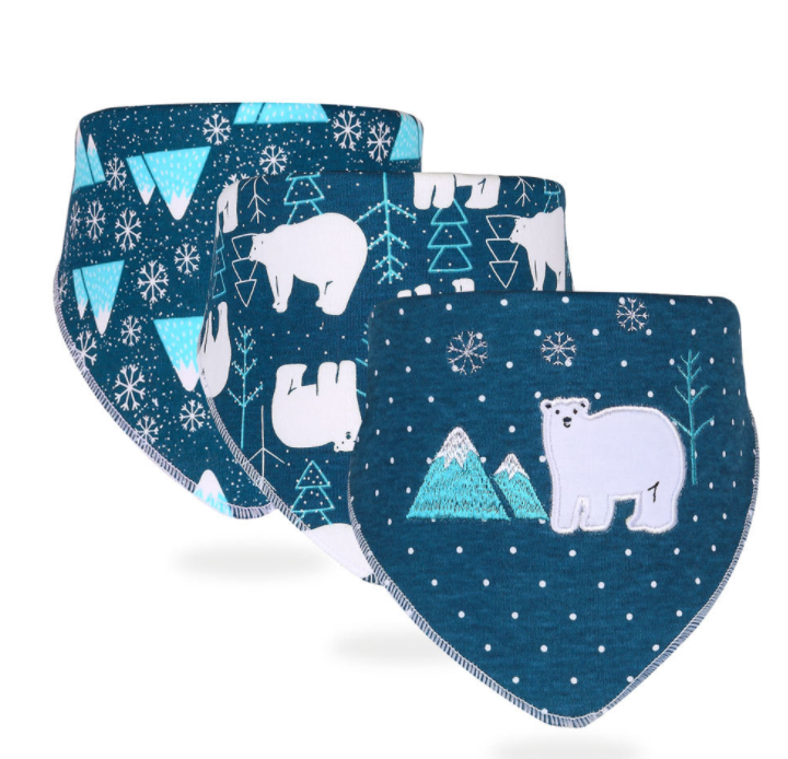 Insular 3-Pack Baby/Toddler Bandana Bibs (3)