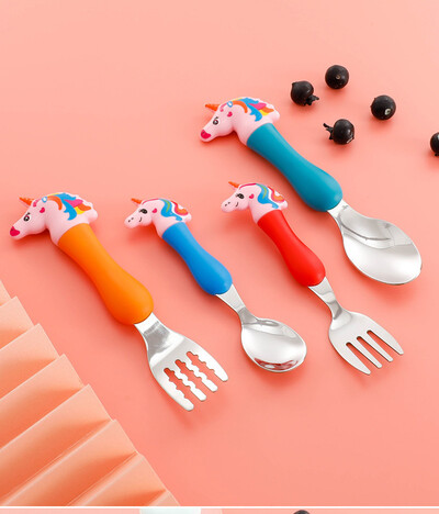 Toddlers 4-Piece Fork & Spoon Set - Unicorn (3)