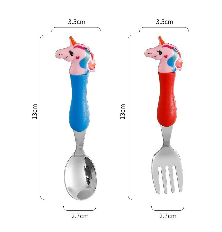 Toddlers 4-Piece Fork & Spoon Set - Unicorn (5)