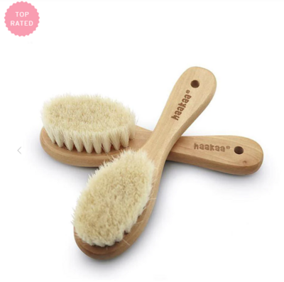 Haakaa Goat Baby Brush & Comb Set (3)