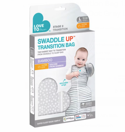 Love To Dream Swaddle UP 1.0 tog Transition Bag - Grey Dot (5)