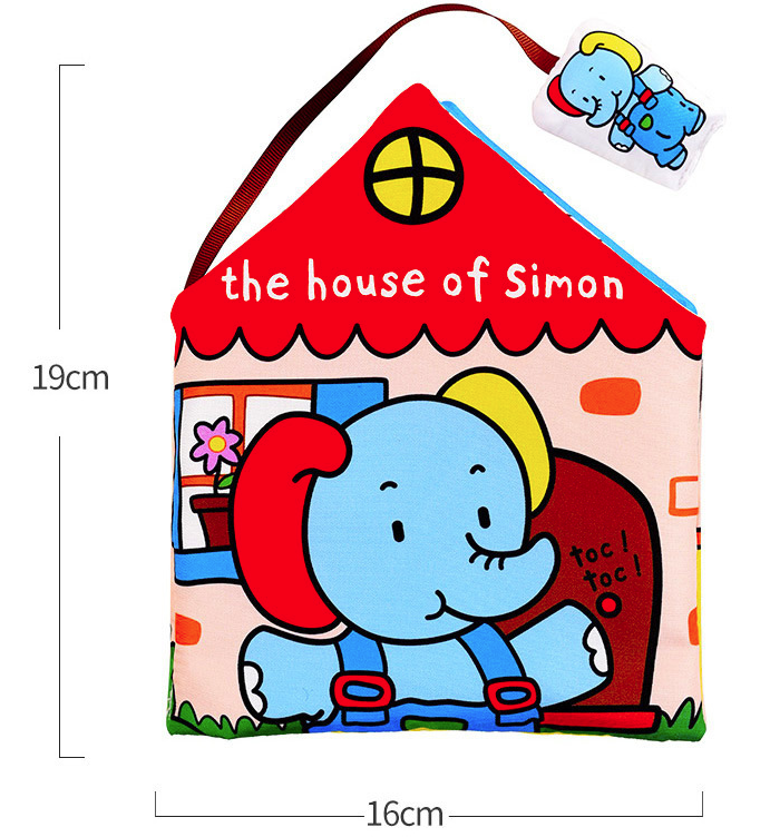 Lakarose Baby's First Black &White Sensory Book - Elephant Simon (7)