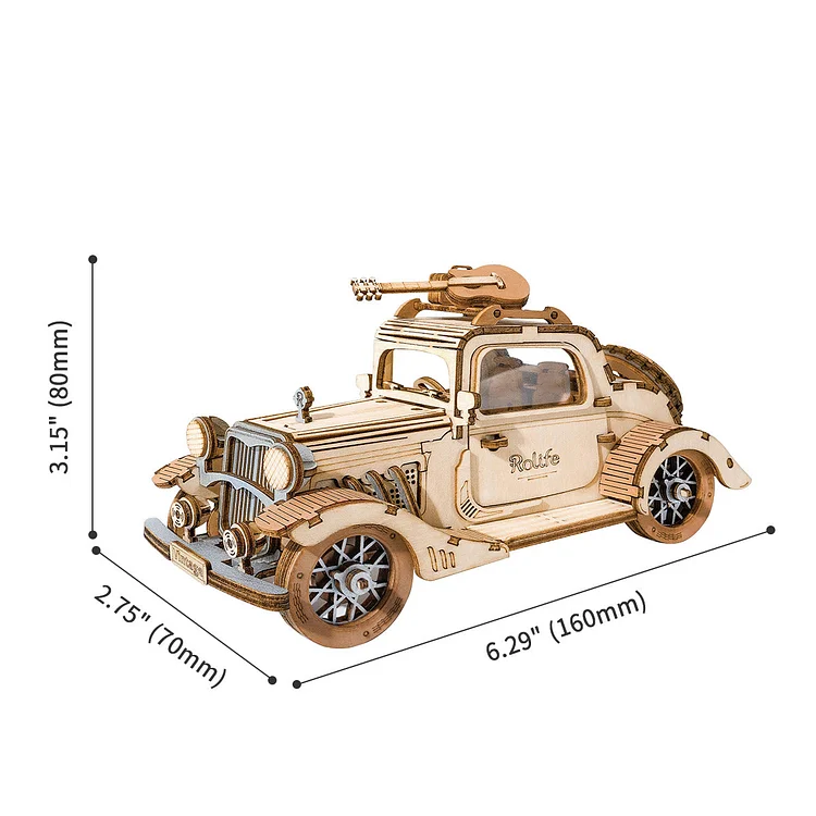 Rolife Vintage Car 3D Wooden Puzzle (5)